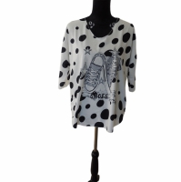 Blouse met een print van schoenen