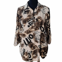 Overhemd - blouse met luipaard print