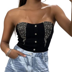 Gorset ze złotymi zdobieniami