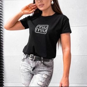 T Shirt z cyrkoniowym napisem