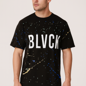 T-Shirt z napisem BLVCK