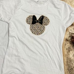 T-shirt Myszka Miki z leopardskim nadrukiem