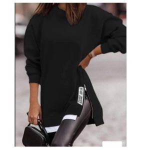 Czarna bluza  oversize z zamkiem